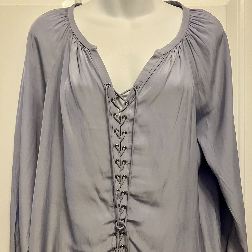 Ramy Brook Women's Tie Neck Purple Top Size XS Feminine‎ Boho Coquette Girl
